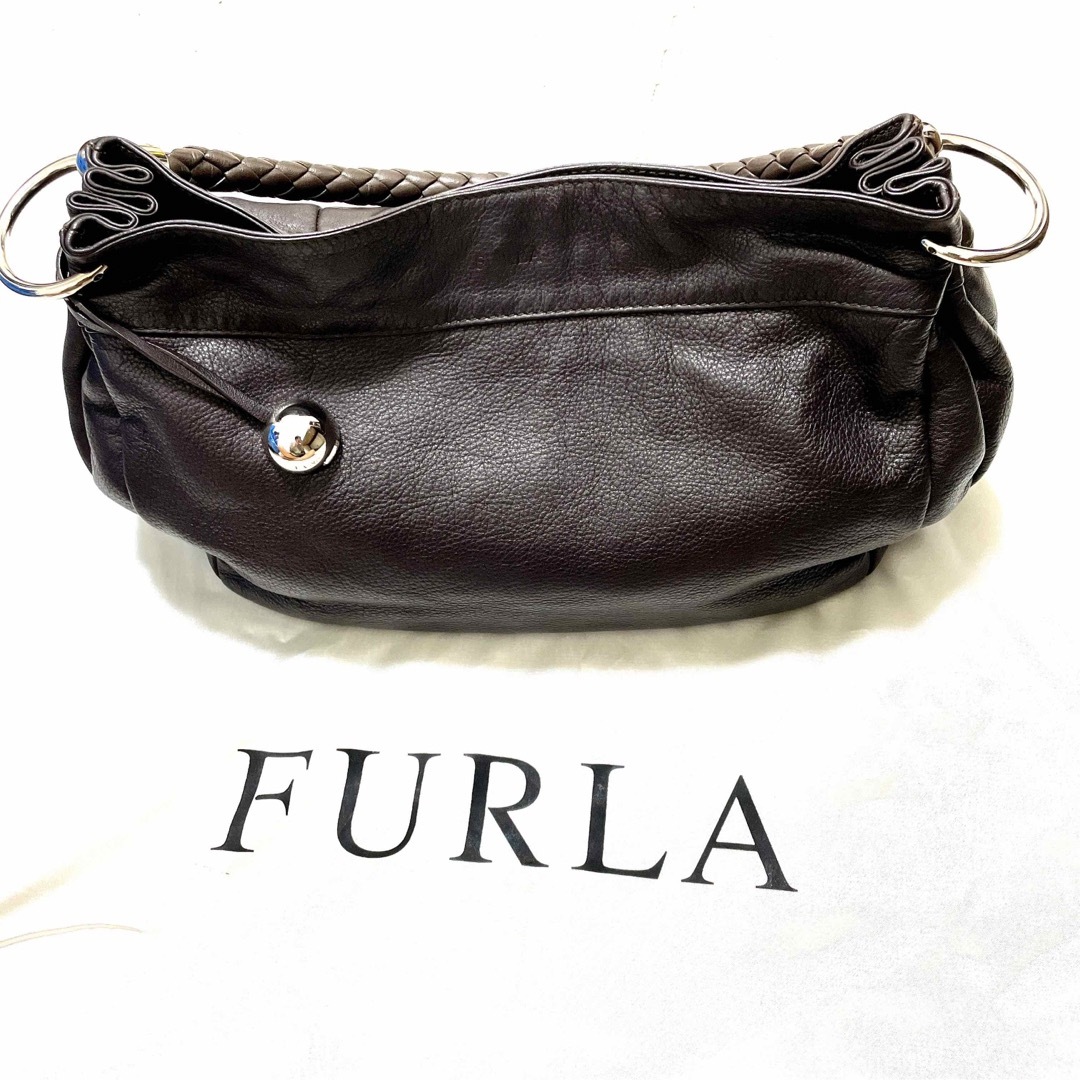 ✨美品✨FURLA トートバッグ 巾着 カルメン レザー シボ革 2WAY