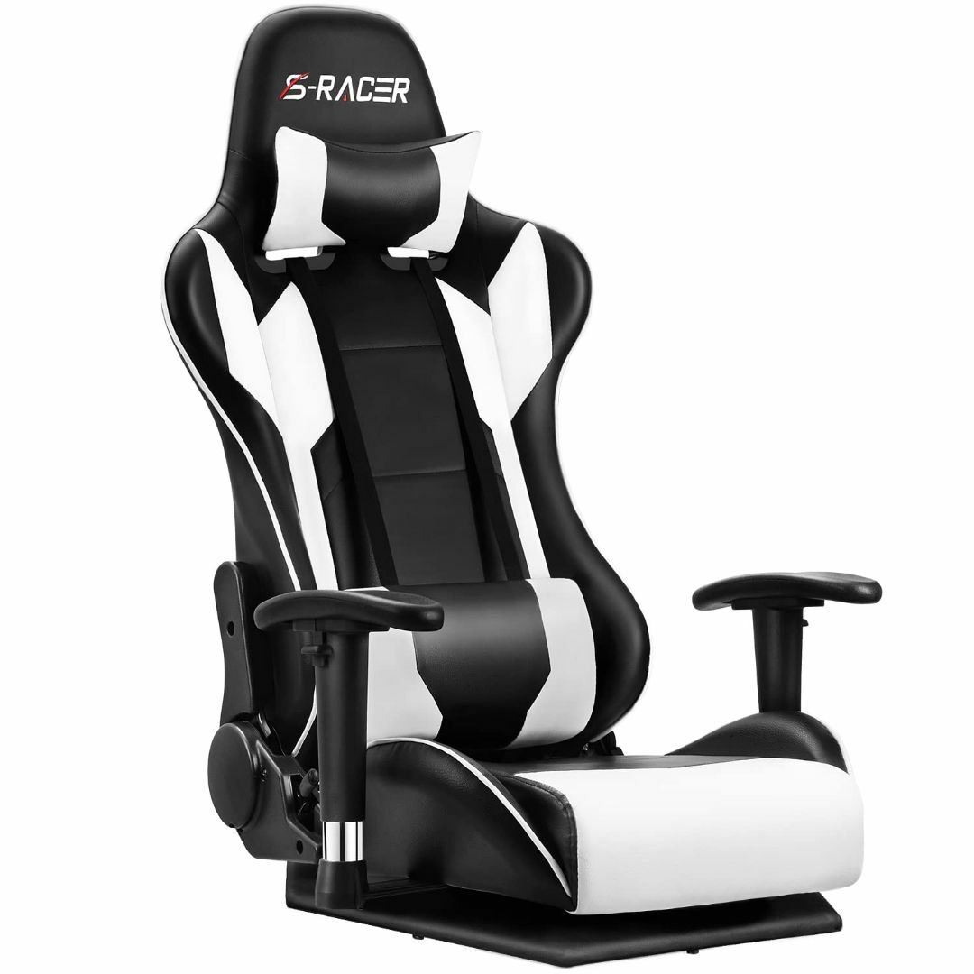 【色: White】Victone ゲーミングチェア 座椅子 ゲーミング座椅子