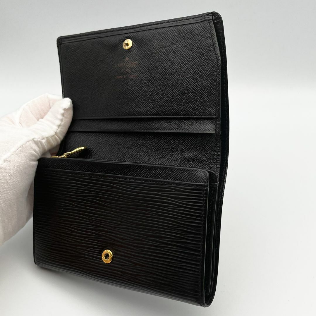 極美品】ルイヴィトン エピ ポルトフォイユ・トレゾール ノワール