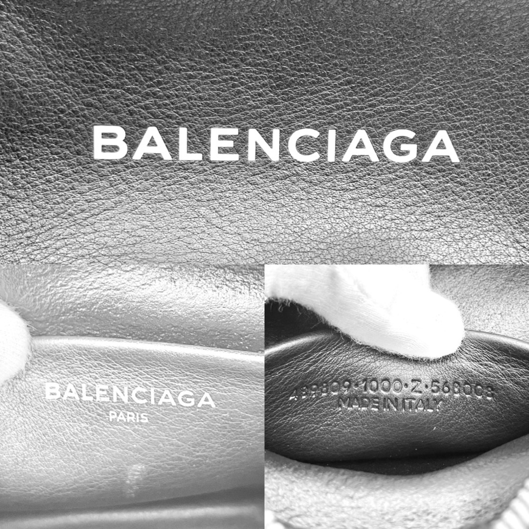 【限定価格】BALENCIAGA バレンシアガ ショルダーバッグ エブリデイ カメラバッグ XSサイズ ロゴ 肩掛け 斜め掛け かばん 鞄 489809 レザー    ブラック 黒 シルバー金具 レディース 定番【品】 4