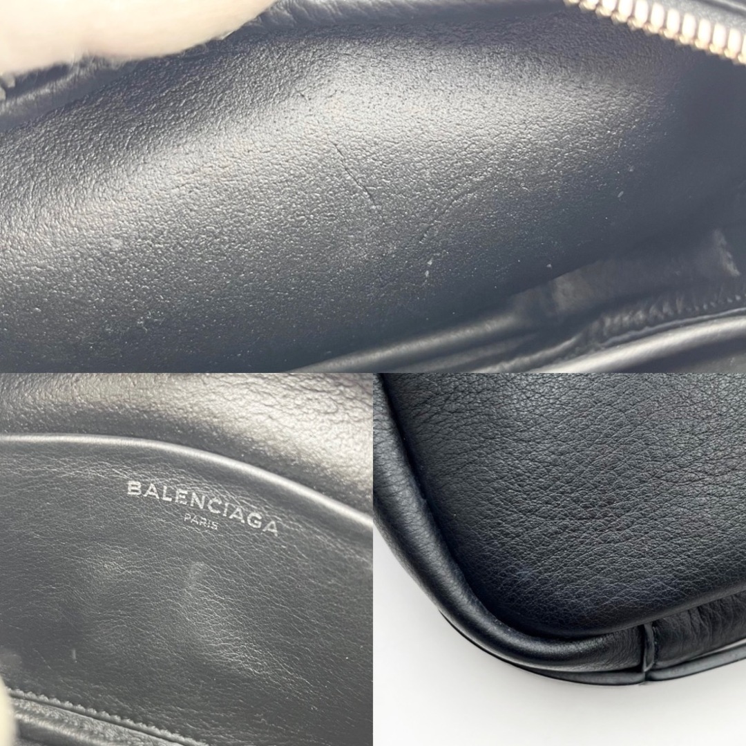 【限定価格】BALENCIAGA バレンシアガ ショルダーバッグ エブリデイ カメラバッグ XSサイズ ロゴ 肩掛け 斜め掛け かばん 鞄 489809 レザー    ブラック 黒 シルバー金具 レディース 定番【品】 5