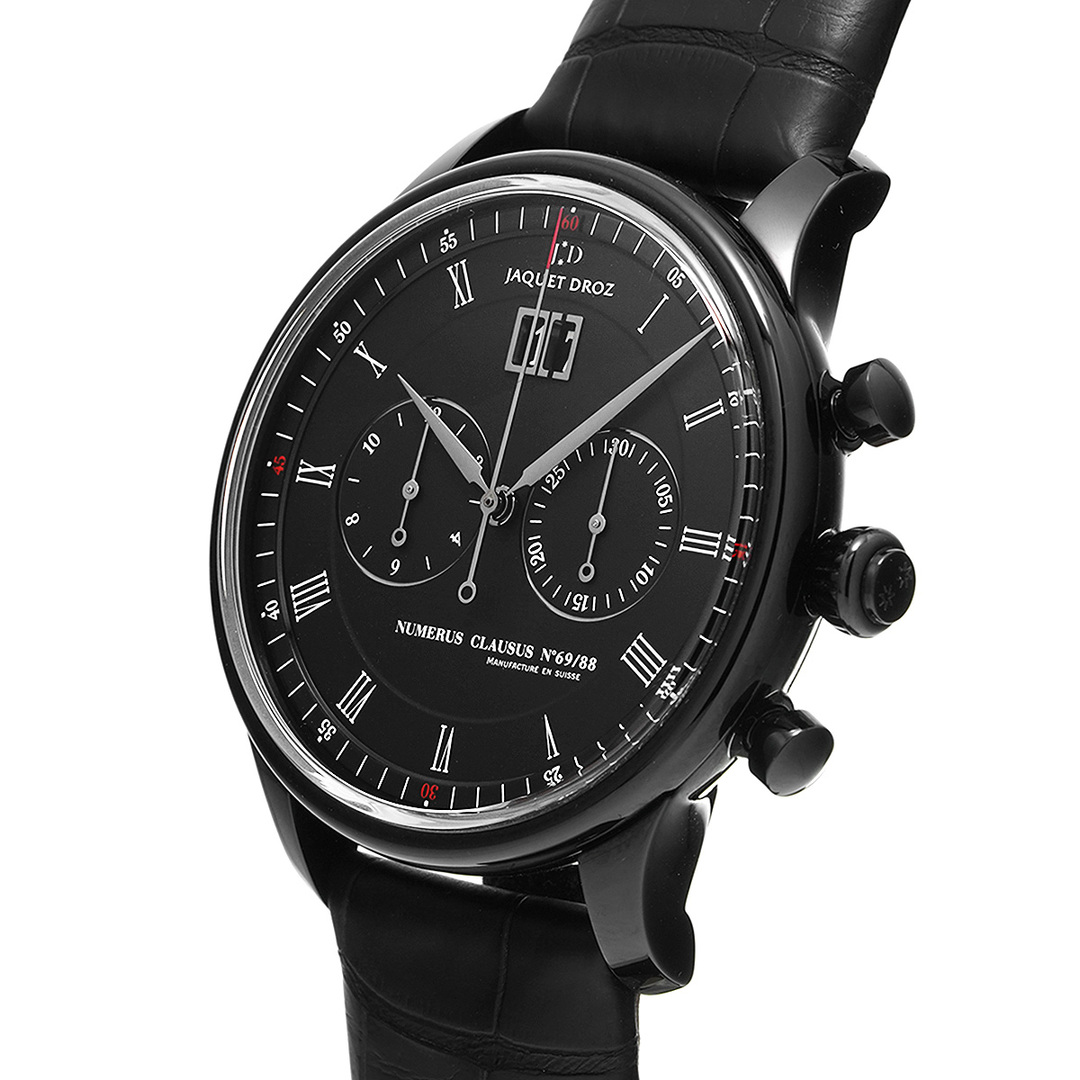 中古 ジャケ ドロー Jaquet Droz J024038201 ブラック メンズ 腕時計 メンズの時計(腕時計(アナログ))の商品写真