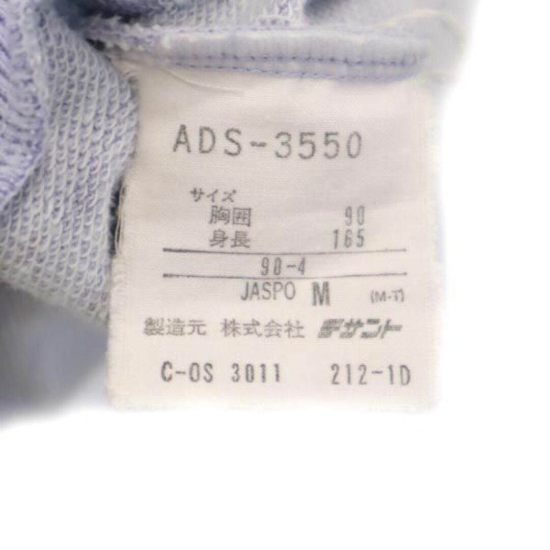 アディダス 80s デサント製 ヴィンテージ トレフォイルロゴ ハーフジップ 半袖 ポロシャツ M パープル adidas メンズ 【中古】 【230828】 メール便可