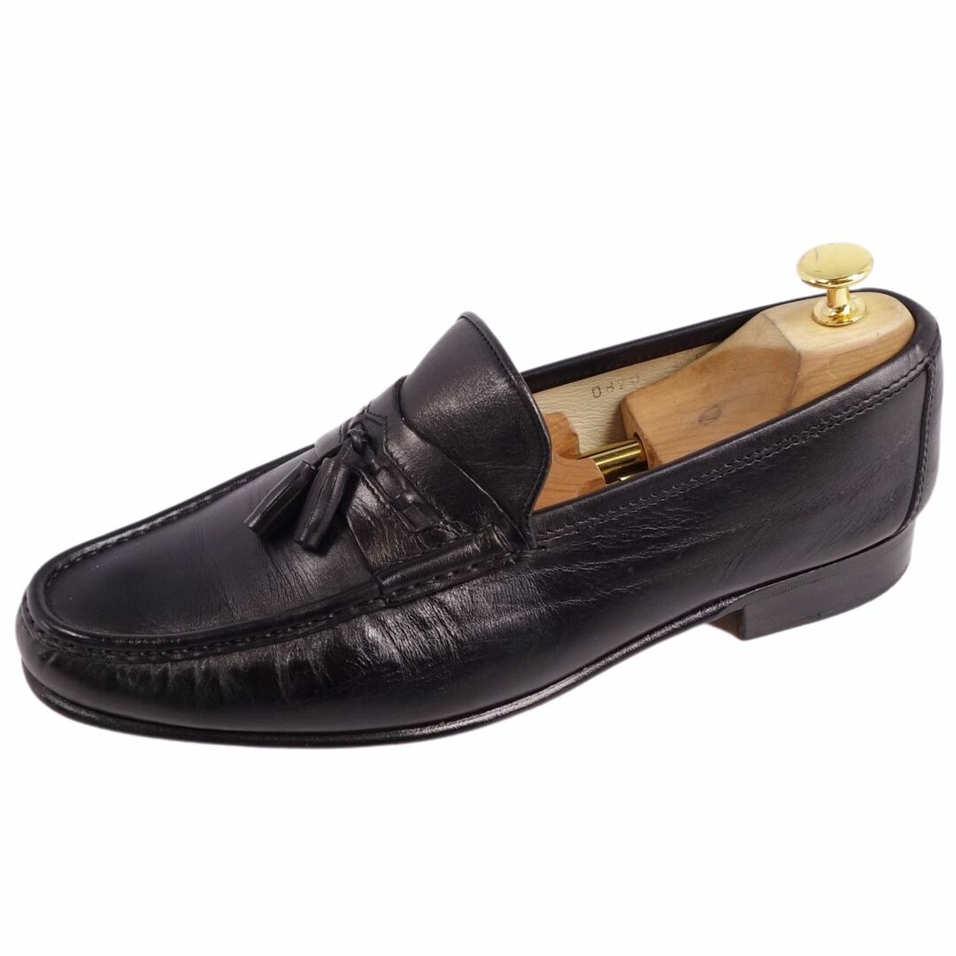 サルヴァトーレ フェラガモ Salvatore Ferragamo ローファー モカシン タッセルローファー カーフレザー シューズ メンズ 8.5E(26.5cm相当) ブラック