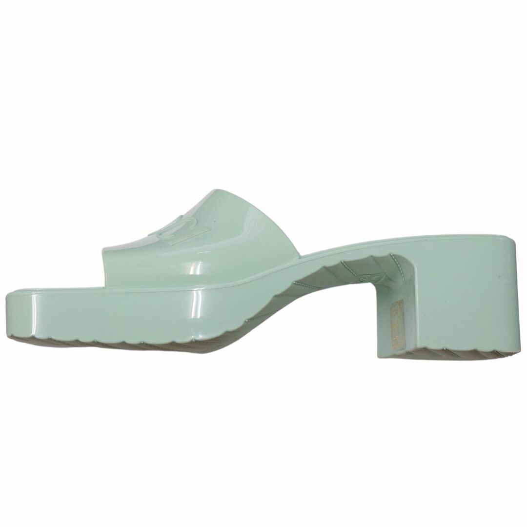 GUCCI - グッチ GUCCI サンダル ミュール ヒール ロゴ柄 ラバー GUCCI - グッチ GUCCI サンダル ミュール ヒール ロゴ柄 ラバー