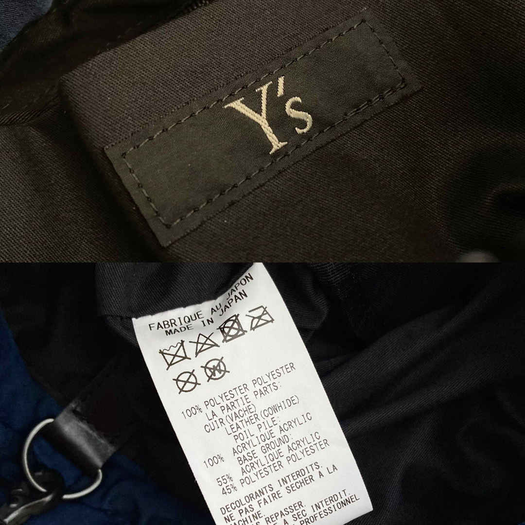 Y's 22AW スエードサテン ボア ドローストリング 2WAY バッグ