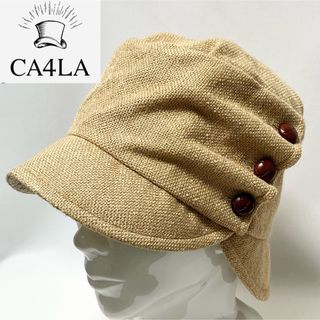 カシラ(CA4LA)の【新品】CA4LAカシラ 日本製バスケットボタンがアクセント！ダブルブリムハット(ハット)