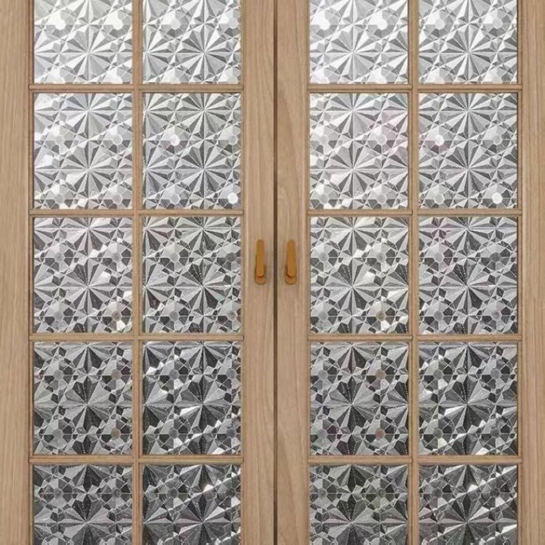 【色: ダイヤ柄（透明）】Homya 窓用フィルム めかくしシート 3D 剥がせ 7