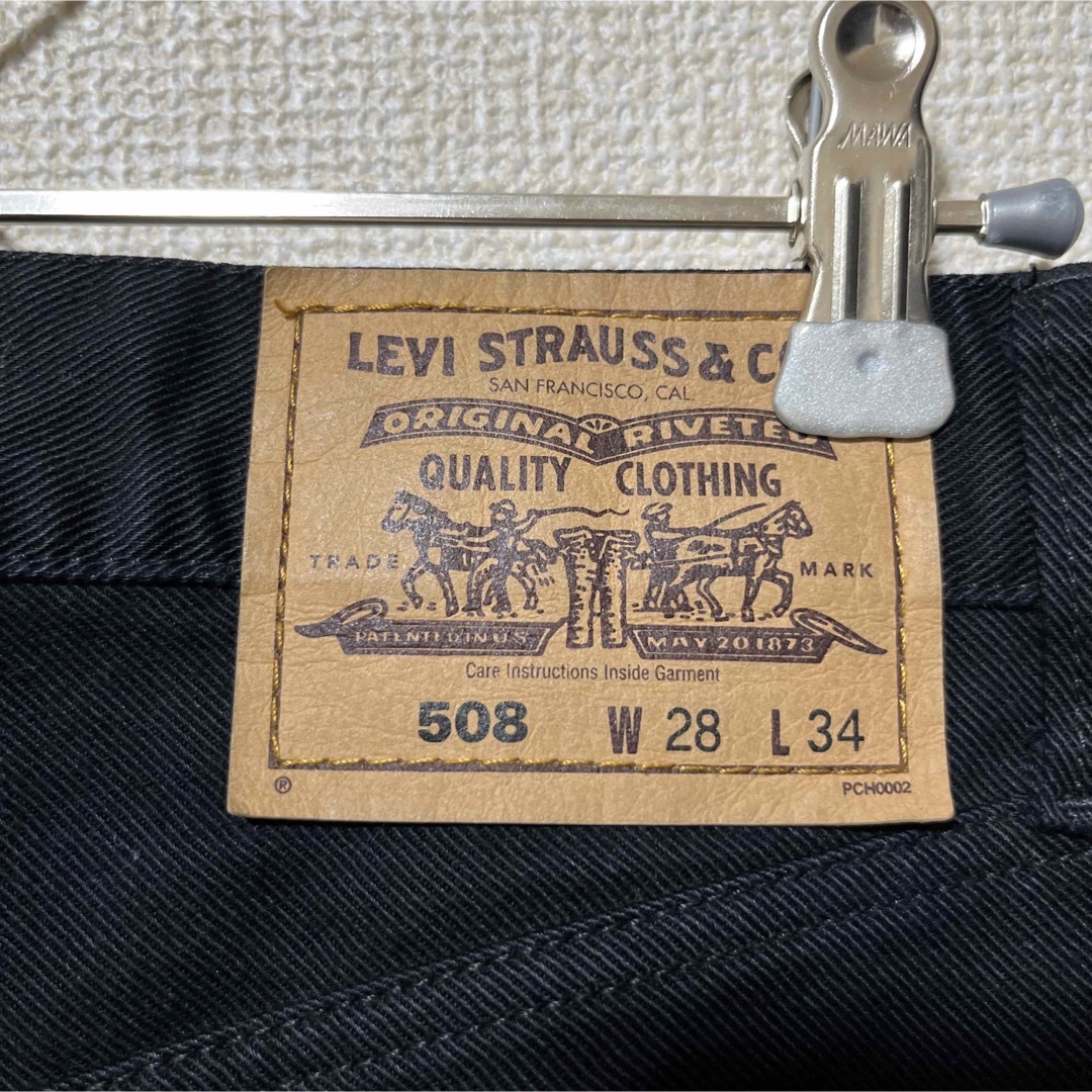 【美品】Levi's リーバイス 508 ブラックデニム W28 L34