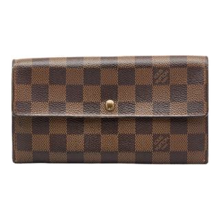 ルイヴィトン(LOUIS VUITTON)のルイ ヴィトン ダミエ ポルトモネ クレディ 長財布 N61725 PVC レディース LOUIS VUITTON 【1-0116255】(財布)