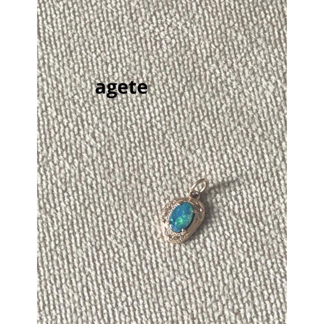 agete(アガット)の新品♡ agete  オパール×ダイヤモンド　ネックレスチャーム レディースのアクセサリー(チャーム)の商品写真
