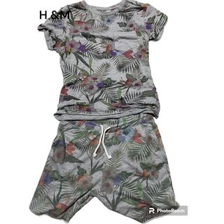 エイチアンドエム(H&M)のH &M 花柄セットアップ(Tシャツ/カットソー(半袖/袖なし))