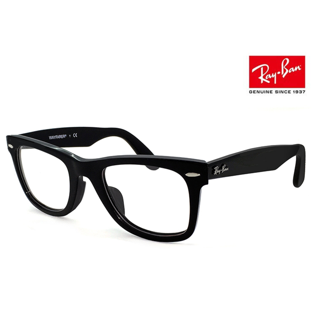 Ray-Ban(レイバン)の【新品】 レイバン 眼鏡 メガネ Ray-Ban RX5121f 2000 WAYFARER RB5121f 黒縁 肉厚 ウェリントン ウェイファーラー メンズ レディース メンズのファッション小物(サングラス/メガネ)の商品写真