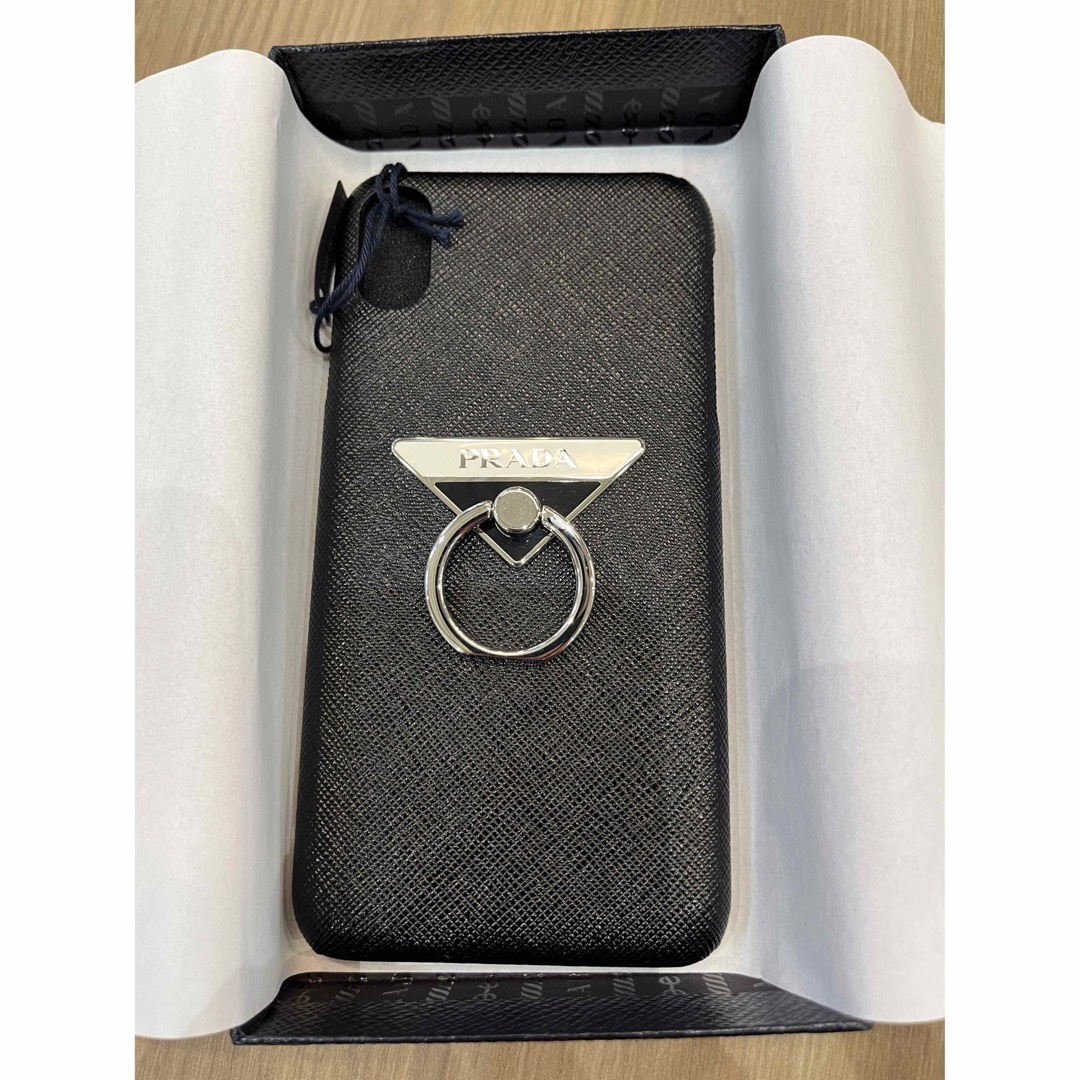新品 未使用 PRADA iPhone XS Max ケース プラダ リング付き