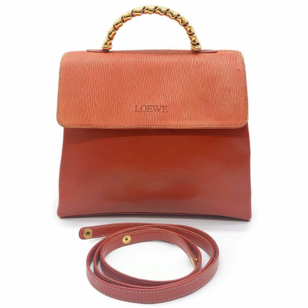 LOEWE　ロエベ　ショルダー　ハンドバッグ　2WAY　ベラスケス　レッド