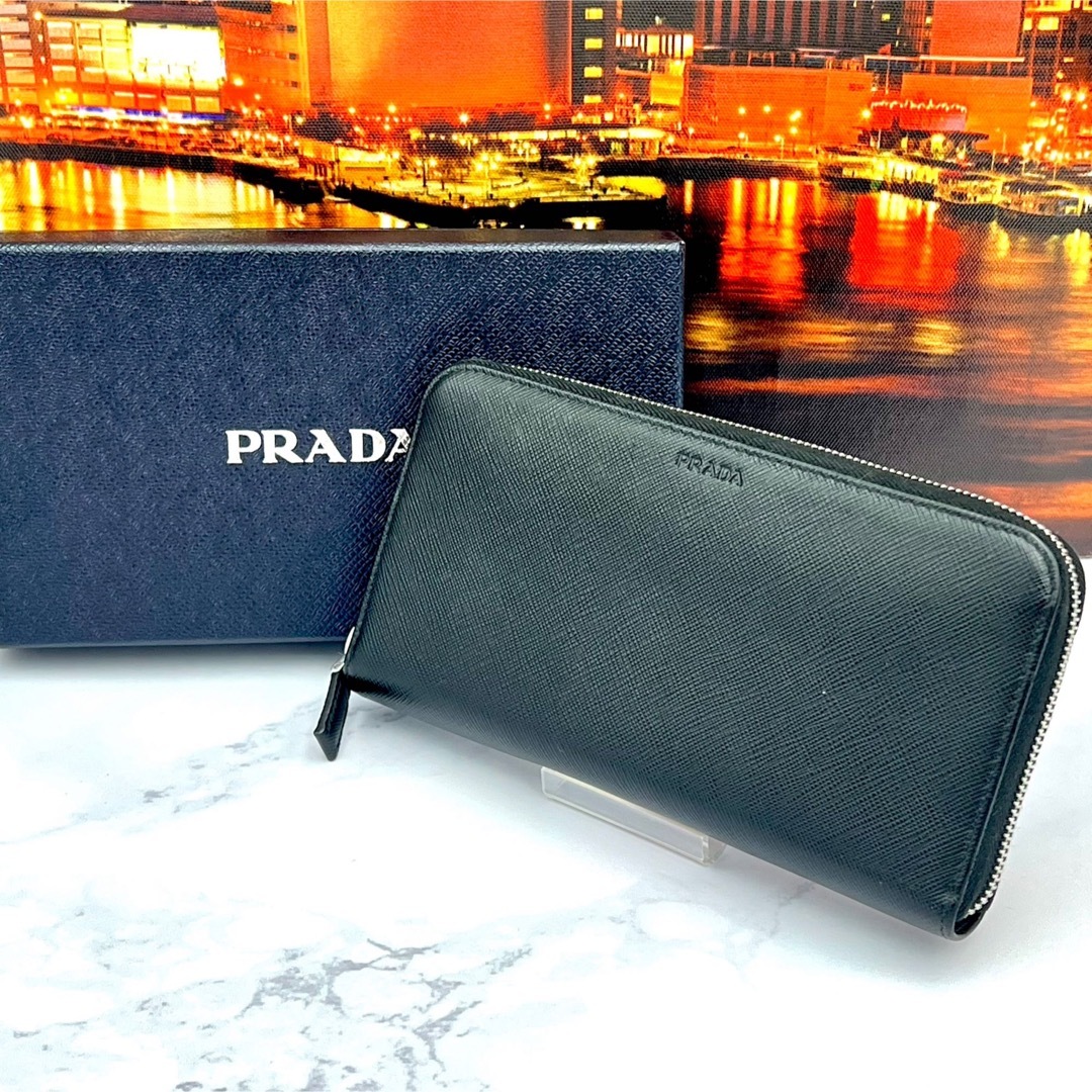 PRADA プラダ メンズ長財布 レザー 黒色 www.krzysztofbialy.com