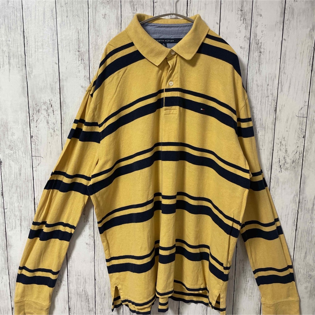 TOMMY HILFIGER トミーヒルフィガー ボーダー 長袖 ポロシャツ