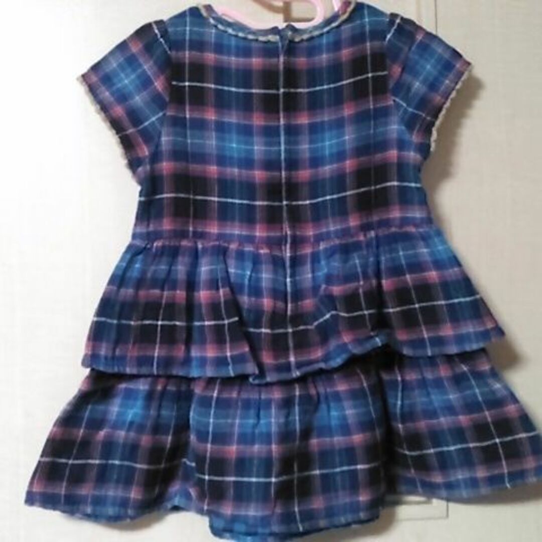 mikihouse(ミキハウス)の[中古] miki house 半袖 ワンピース 90㎝ キッズ/ベビー/マタニティのキッズ服女の子用(90cm~)(ワンピース)の商品写真