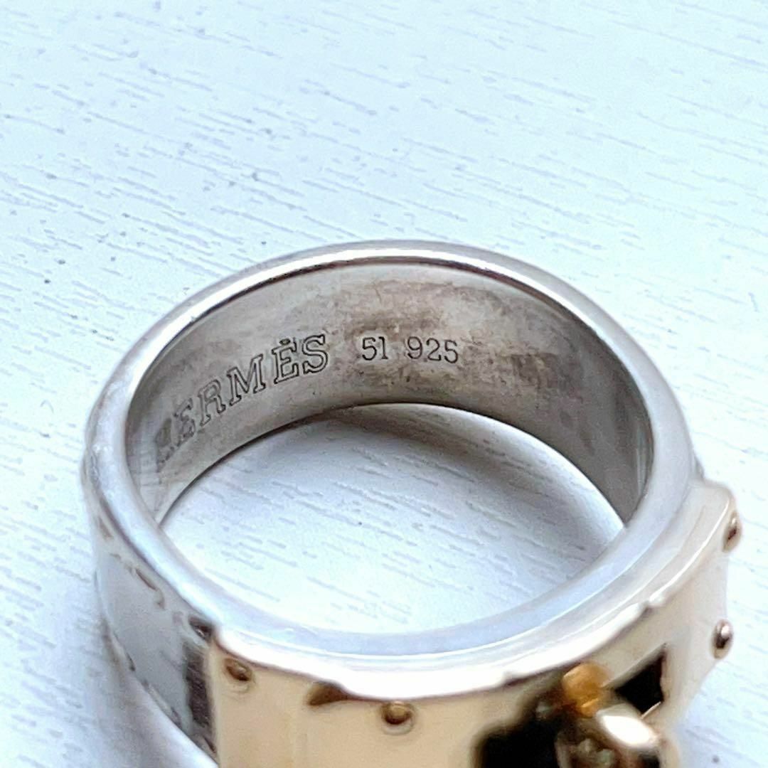 Hermes(エルメス)のHERMES エルメス ケリー リング 750YG／925 9.5ｇ 指輪 レディースのアクセサリー(イヤリング)の商品写真