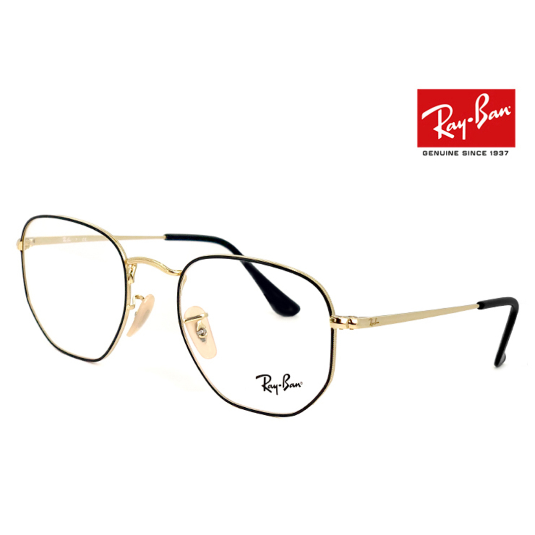 メンズ【新品】 レイバン 眼鏡 rx6448 2991 51mm メガネ Ray-Ban 多角形 型 ヘキサゴン フレーム rb6448 めがね メンズ レディース