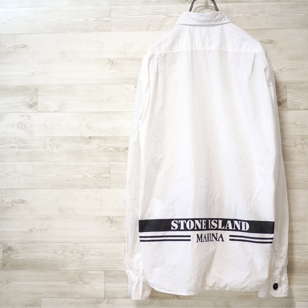 STONE ISLAND MARINA 17SS L/S Overshirt-M