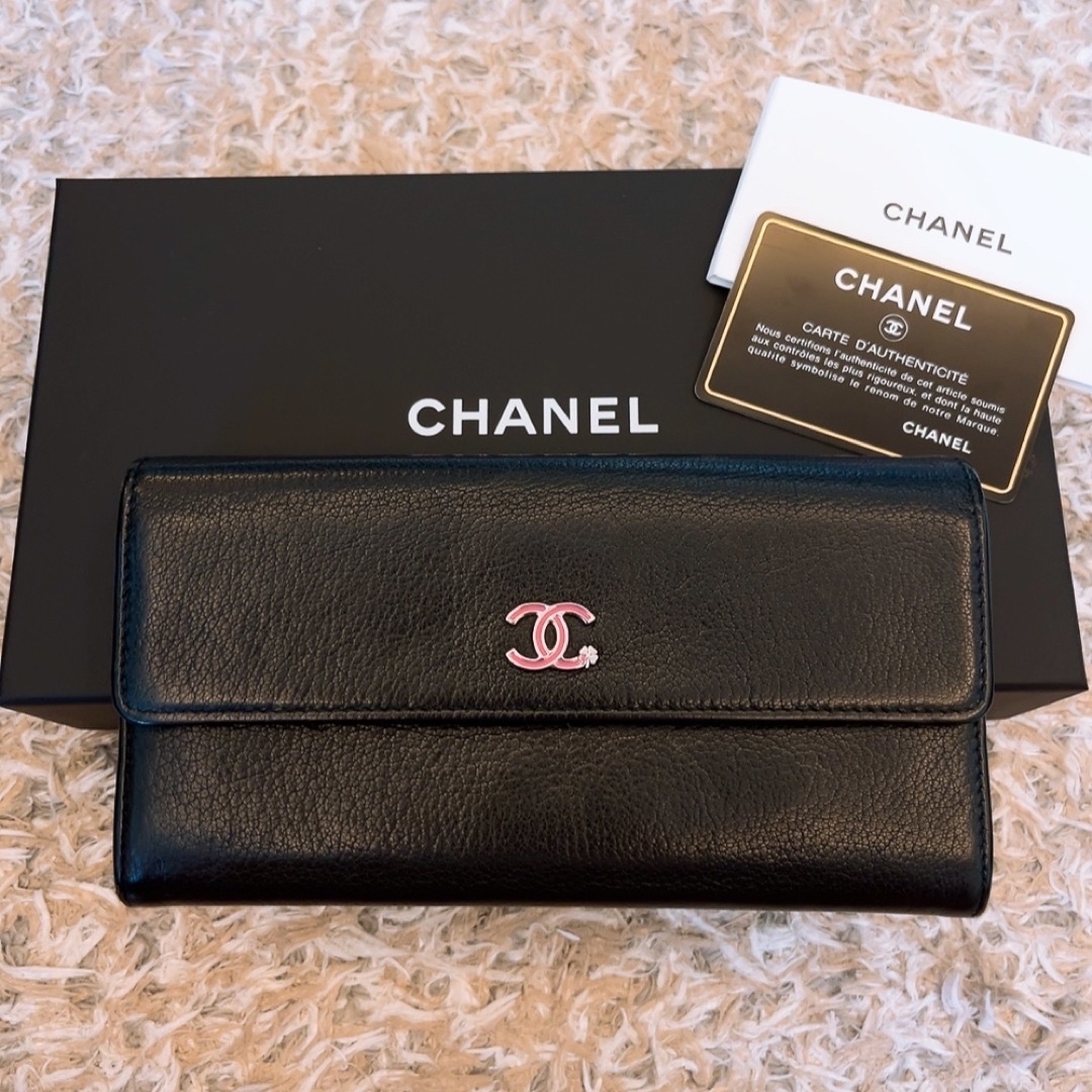 ☆お買得☆ CHANEL フラップ　長財布　クローバー　ウォレット　本革