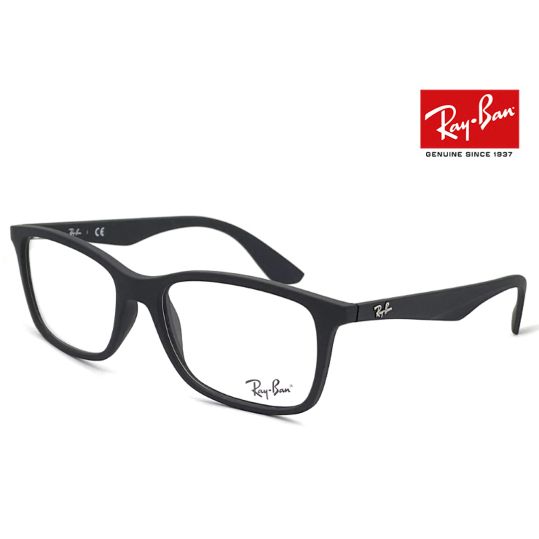 Ray-Ban(レイバン)の【新品】 レイバン 眼鏡 メガネ Ray-Ban rx7047 5196 54mm 黒ぶち フレーム めがね メンズ レディース RX 7047 rb7047 ウェリントン スクエア 型 メンズのファッション小物(サングラス/メガネ)の商品写真