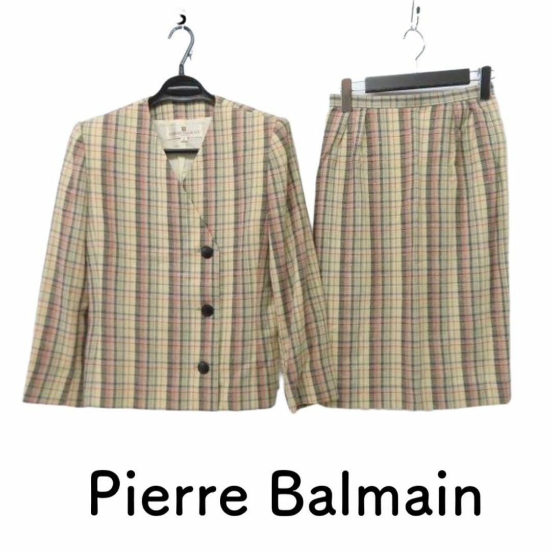 Pierre Balmain スカート ジャケット チェックセットアップ 9 - スーツ