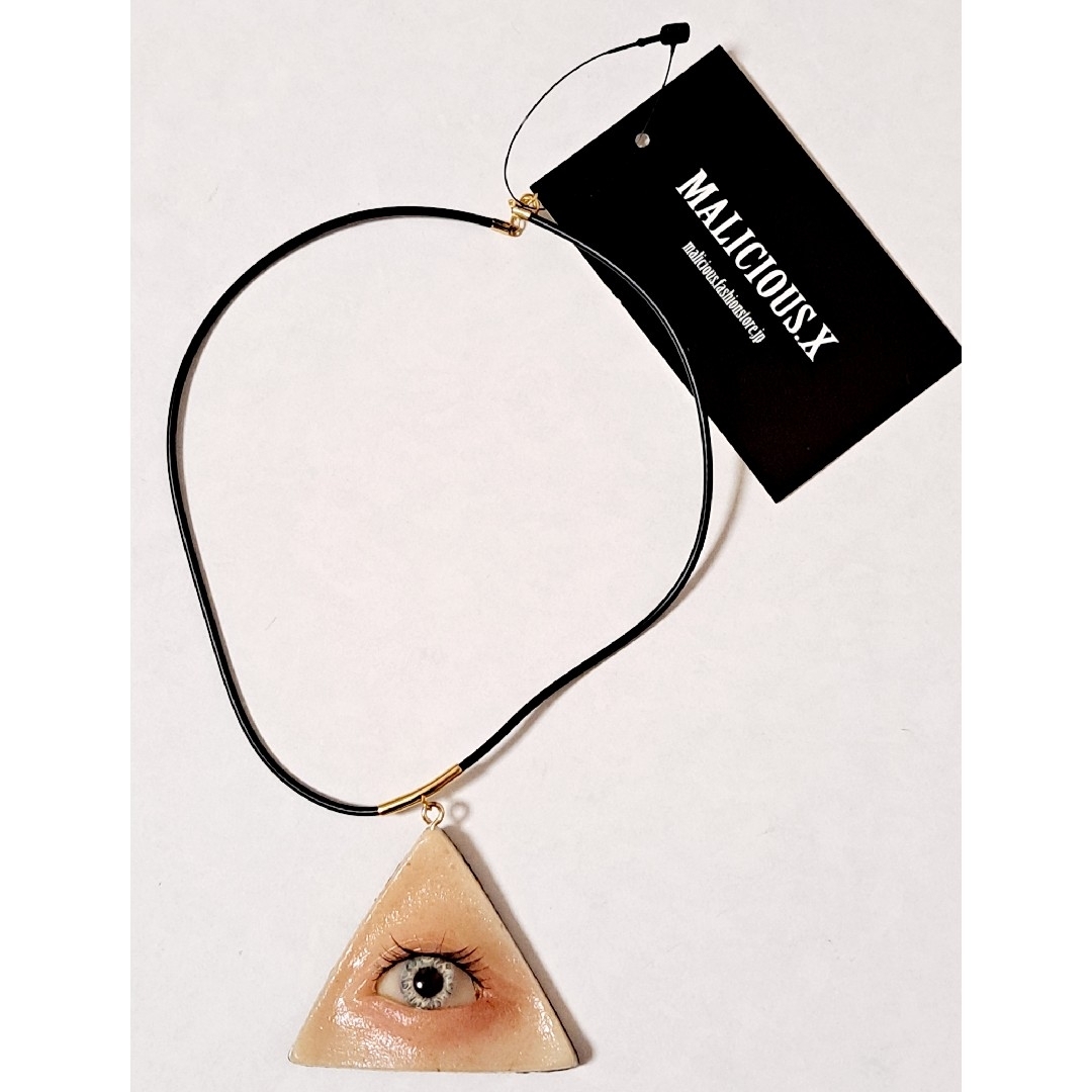 MALICIOUS.X TRIANGLE BLUE EYE NECKLACE