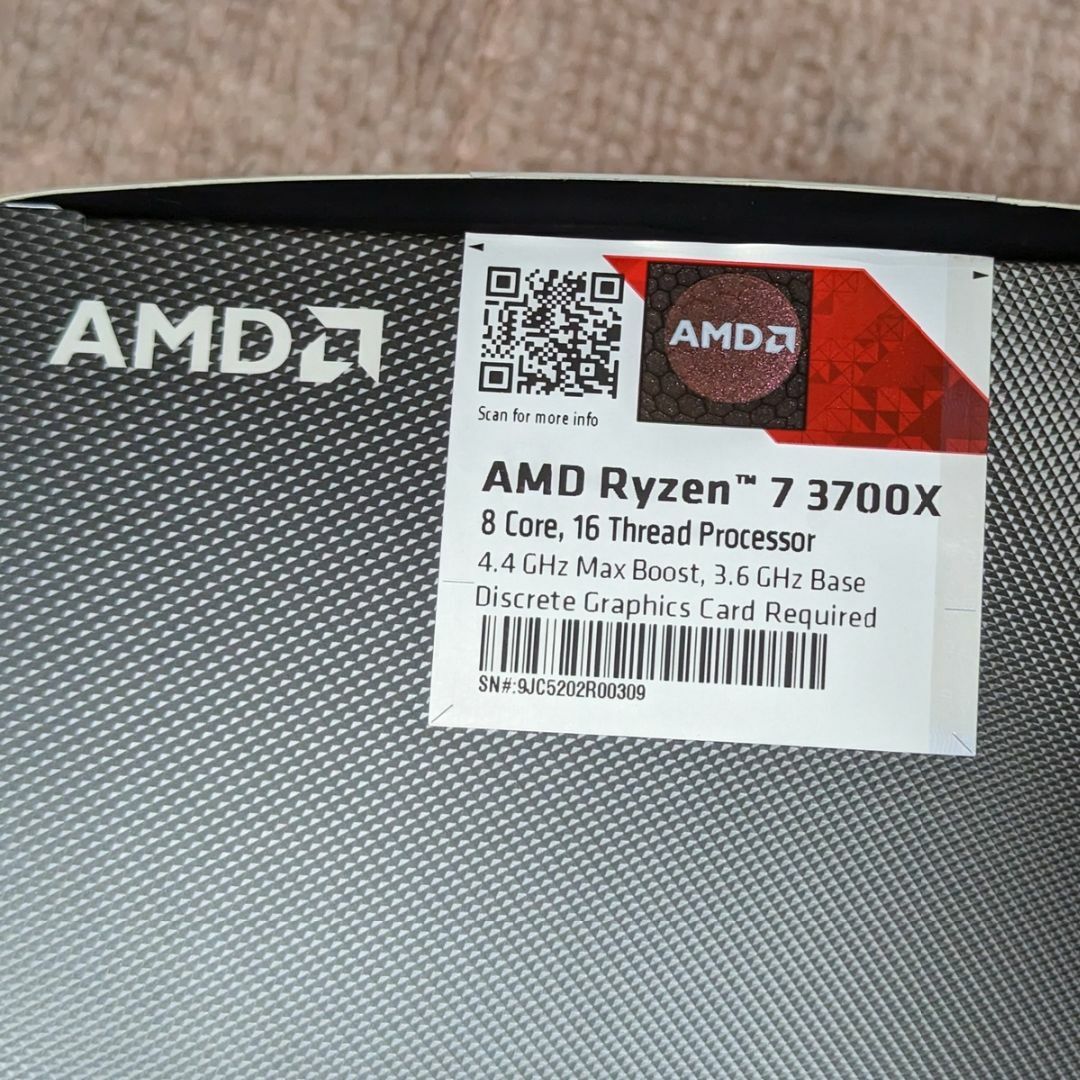 AMD - AMD Ryzen7 3700X BOX 値下げしました。の通販 by なにわや's ...