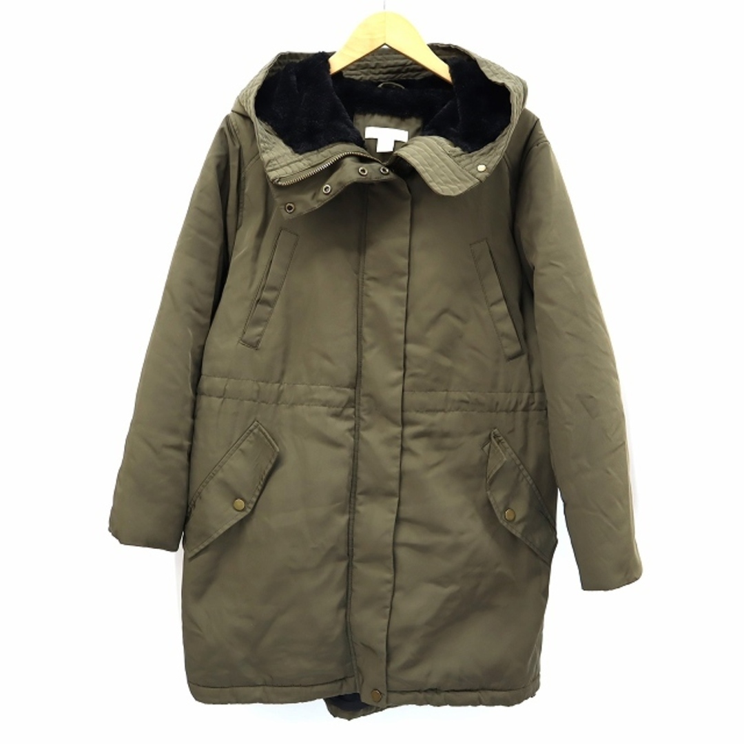 H&M - エイチ&エム H&M 中綿 フェイクファーフード モッズコート 44