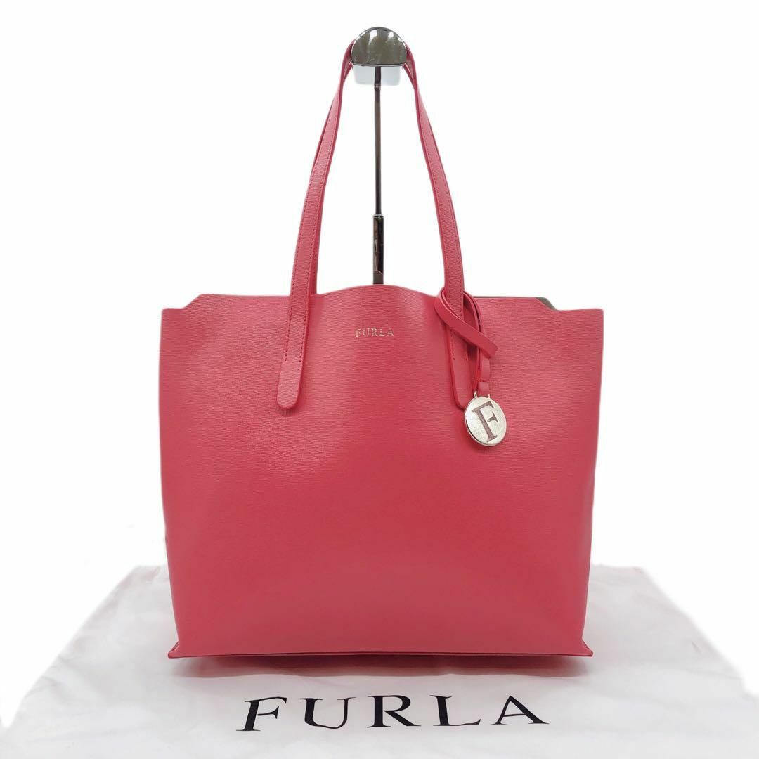 【美品】FURLA フルラ サリーLブラック トートバッグ サフィアーノレザー