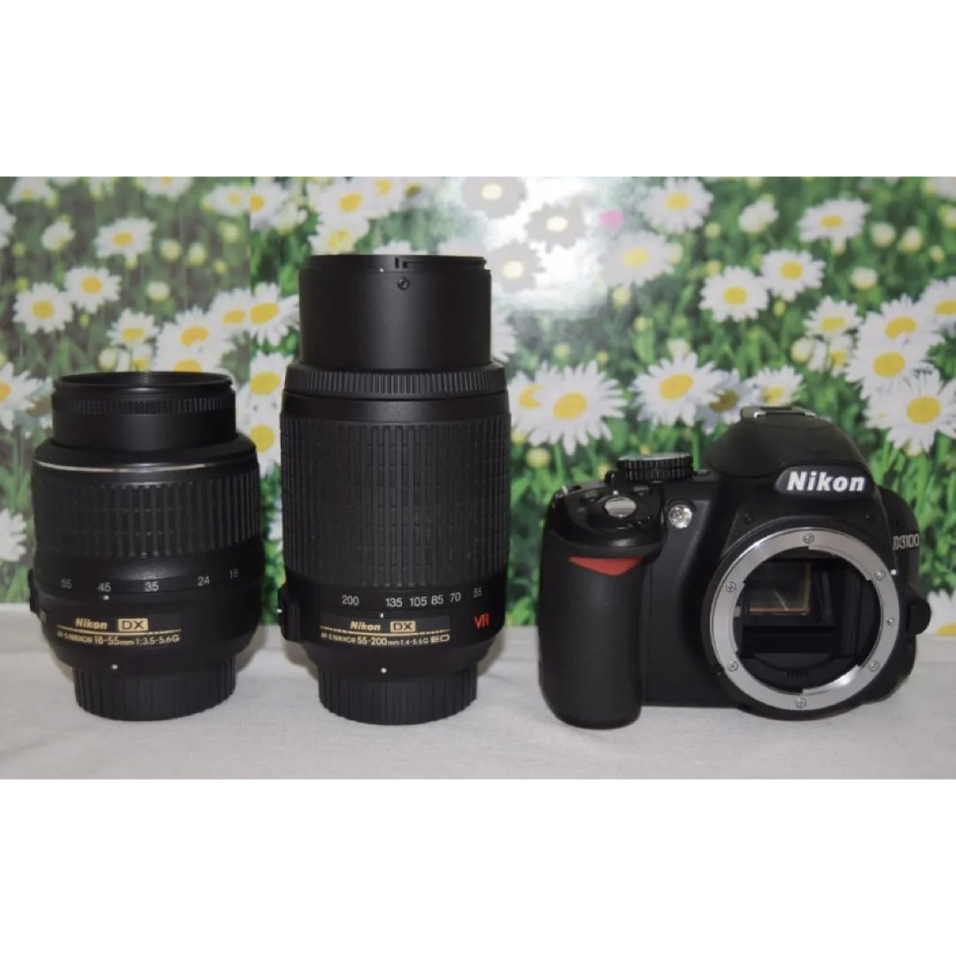 美品】Nikon D3100 ダブルズームキット❤スマホへ転送可能❤-