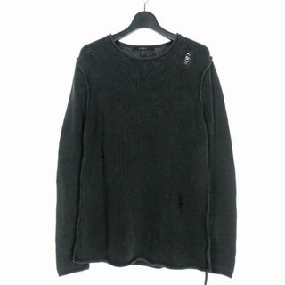 スビ(ksubi)のスビ INTAR VAL KNIT ニット セーター ウォッシュ加工 S 黒(ニット/セーター)