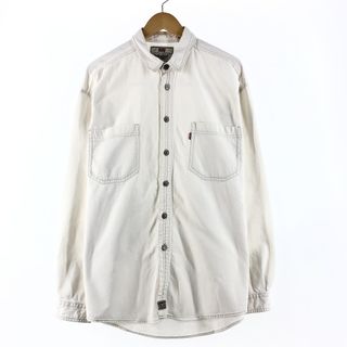 リーバイス(Levi's)の古着 リーバイス Levi's 長袖 ホワイトデニムシャツ メンズXL /eaa366845(シャツ)