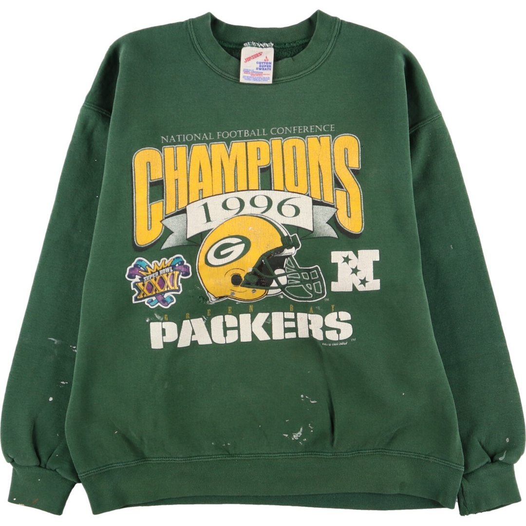 古着 90年代 ジャージーズ Jerzees NFL GREEN BAY PACKERS グリーンベイパッカーズ プリントスウェットシャツ トレーナー  USA製 メンズM ヴィンテージ /eaa326632 | フリマアプリ ラクマ