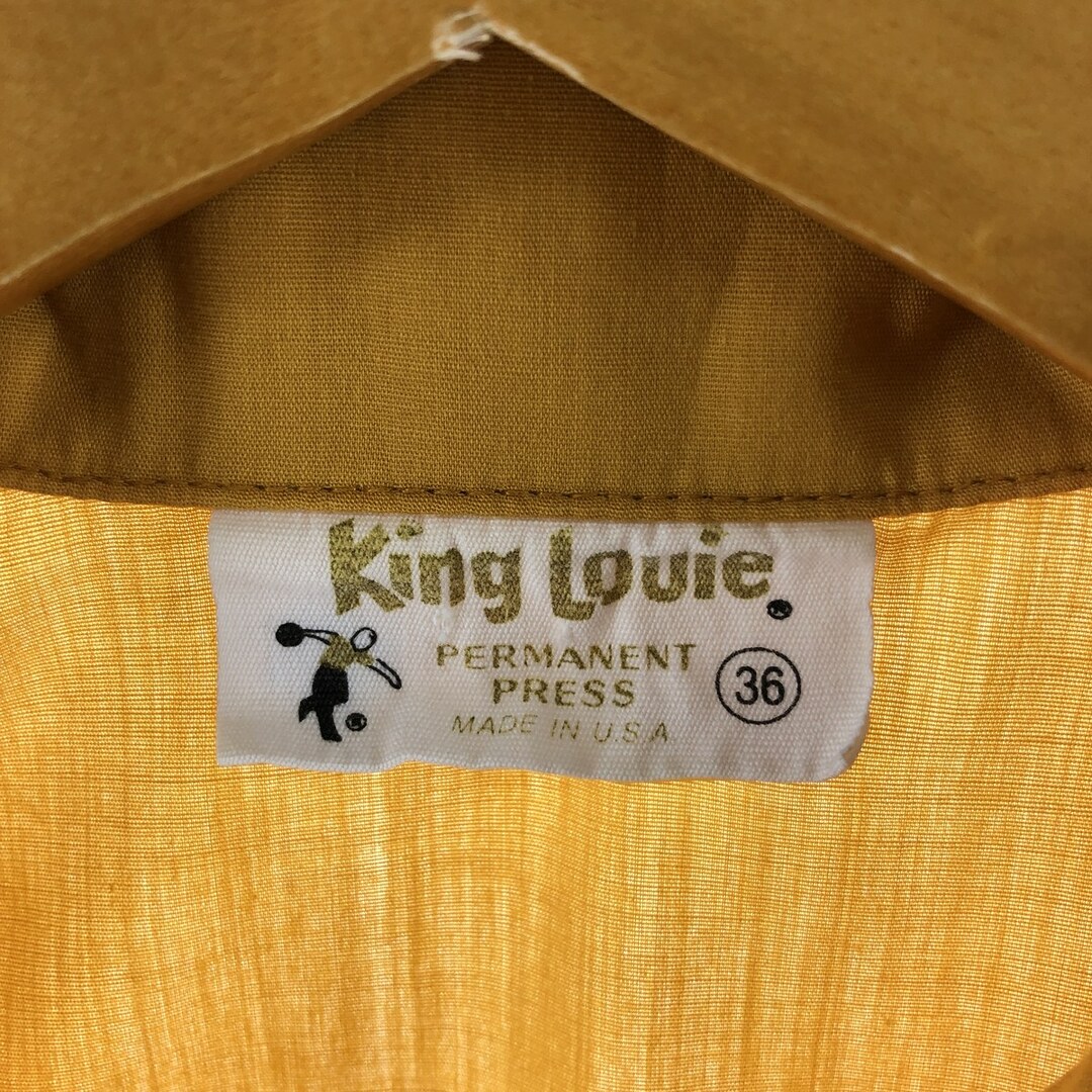 古着 70年代 キングルイ King Louie オープンカラー バックプリント