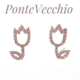 ポンテヴェキオ(PonteVecchio)の超希少 PonteVecchio ポンテヴェキオ　K18ダイヤ　フラワー　ピアス(ピアス)