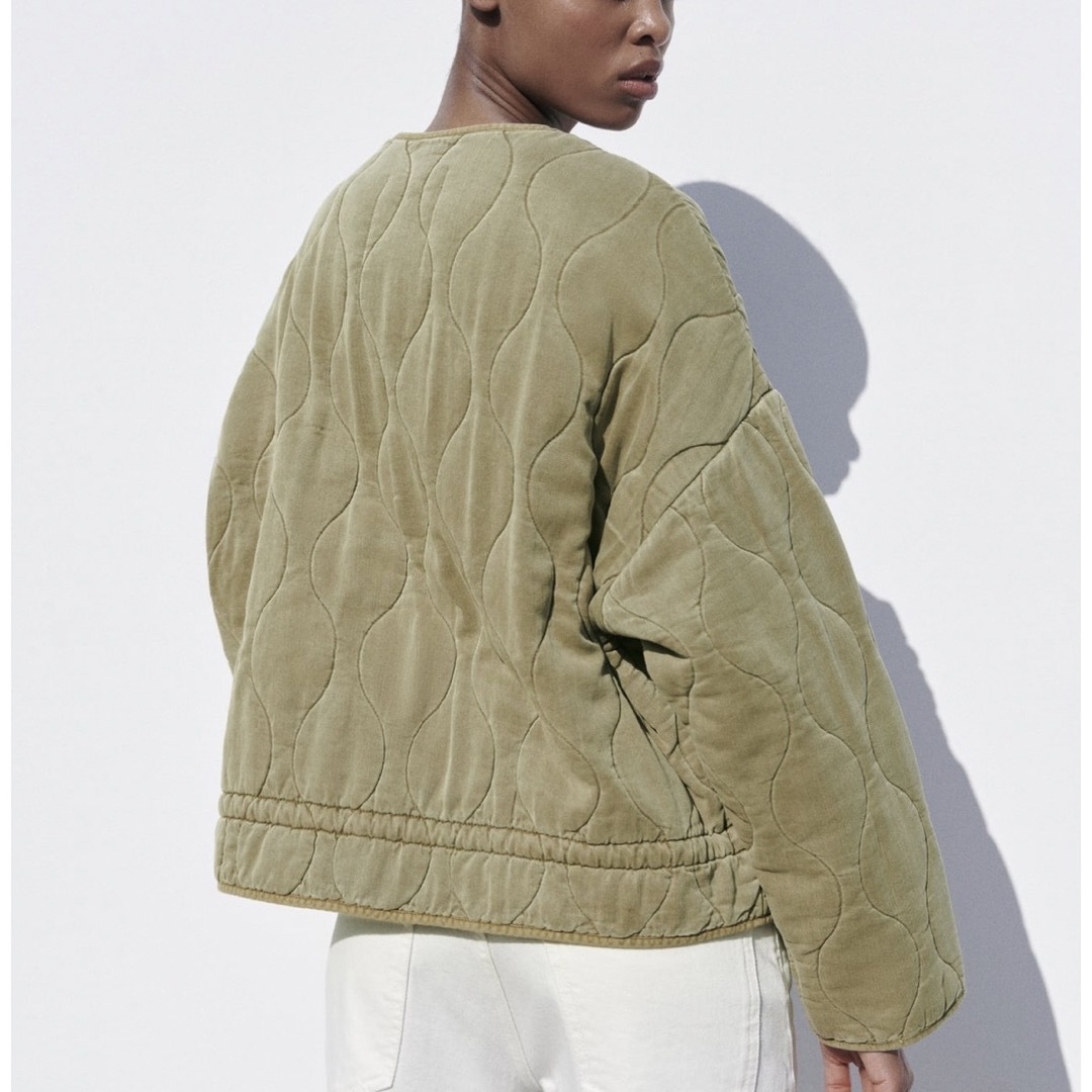 新品 ZARA ザラ ポケット付きキルティングジャケット