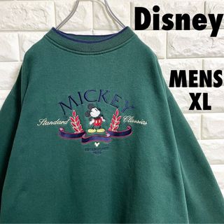 Disney - ディズニー ミッキーマウス 刺繍ロゴ スウェット トレーナー ...