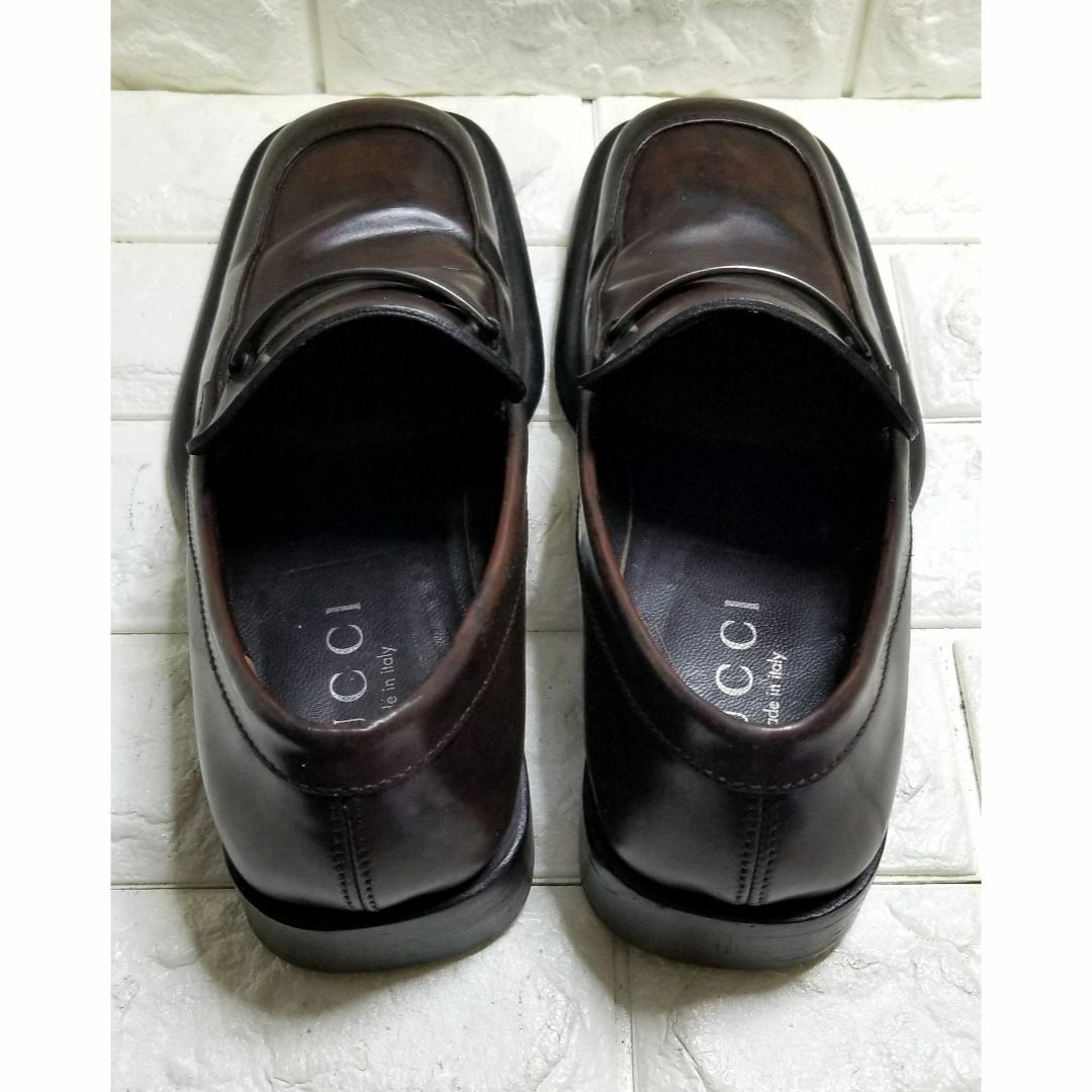 Gucci(グッチ)の【GUCCI】ビットローファーsize40.5　 (約24.5cm)　濃茶 メンズの靴/シューズ(ドレス/ビジネス)の商品写真