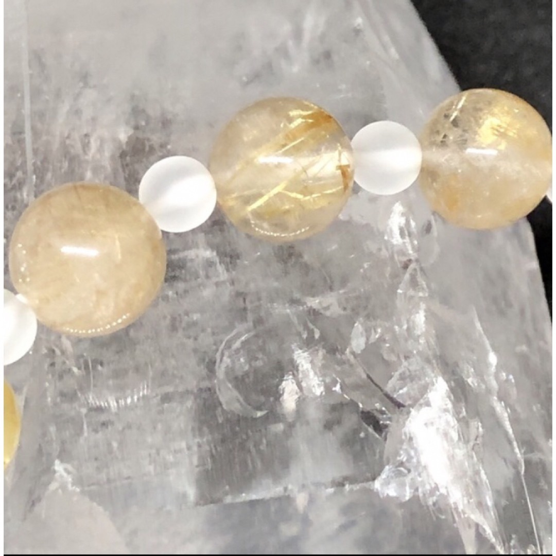 フラワーガーデンルチル ルチル 白水晶 ブレスレット | www