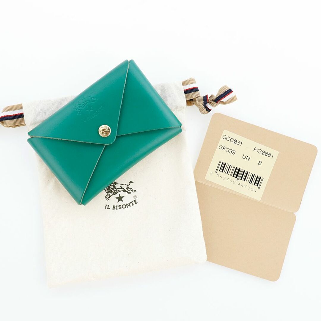 イルビゾンテ カードケース 緑 レザー 本革 名刺入れ パスケース コインケース