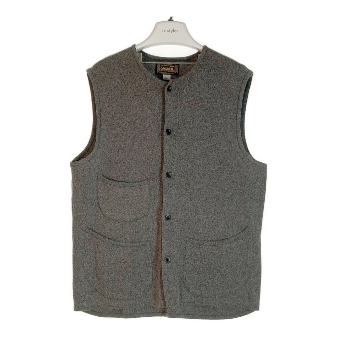 ★オルゲイユ Soft Fit Knit Vest ニットベスト グレー 40