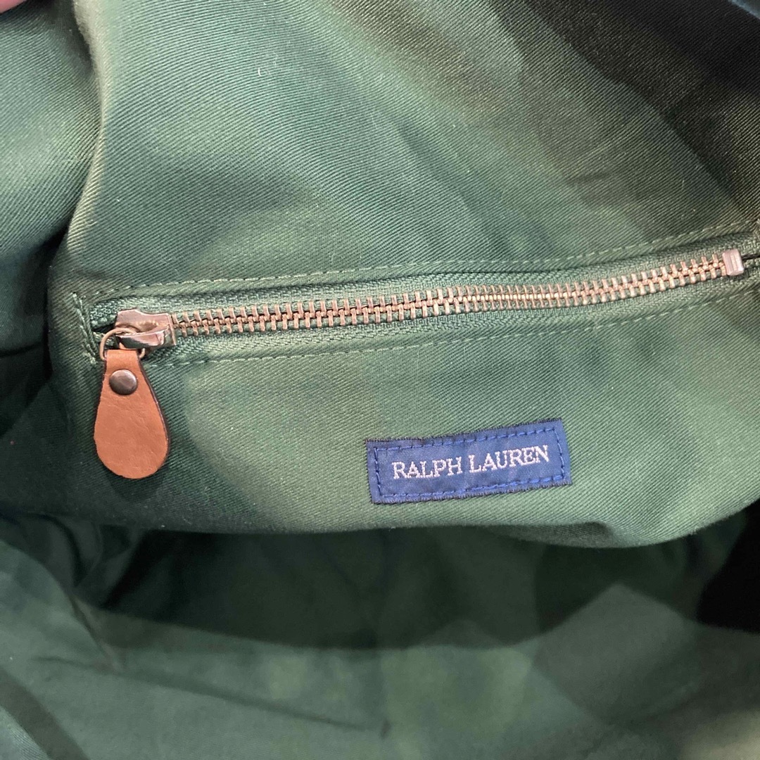 【新品同様☆】ラルフローレン 帆布キャンパス トートバッグ 刺繍ロゴ ボーダー