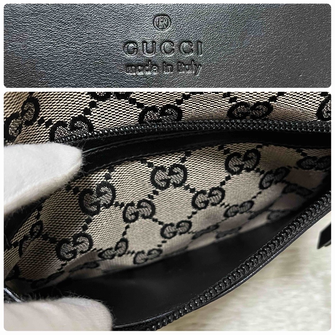 Gucci(グッチ)の専用　グッチ トートバッグ 肩掛け GGキャンバス×レザー ブラック 黒 グレー レディースのバッグ(トートバッグ)の商品写真