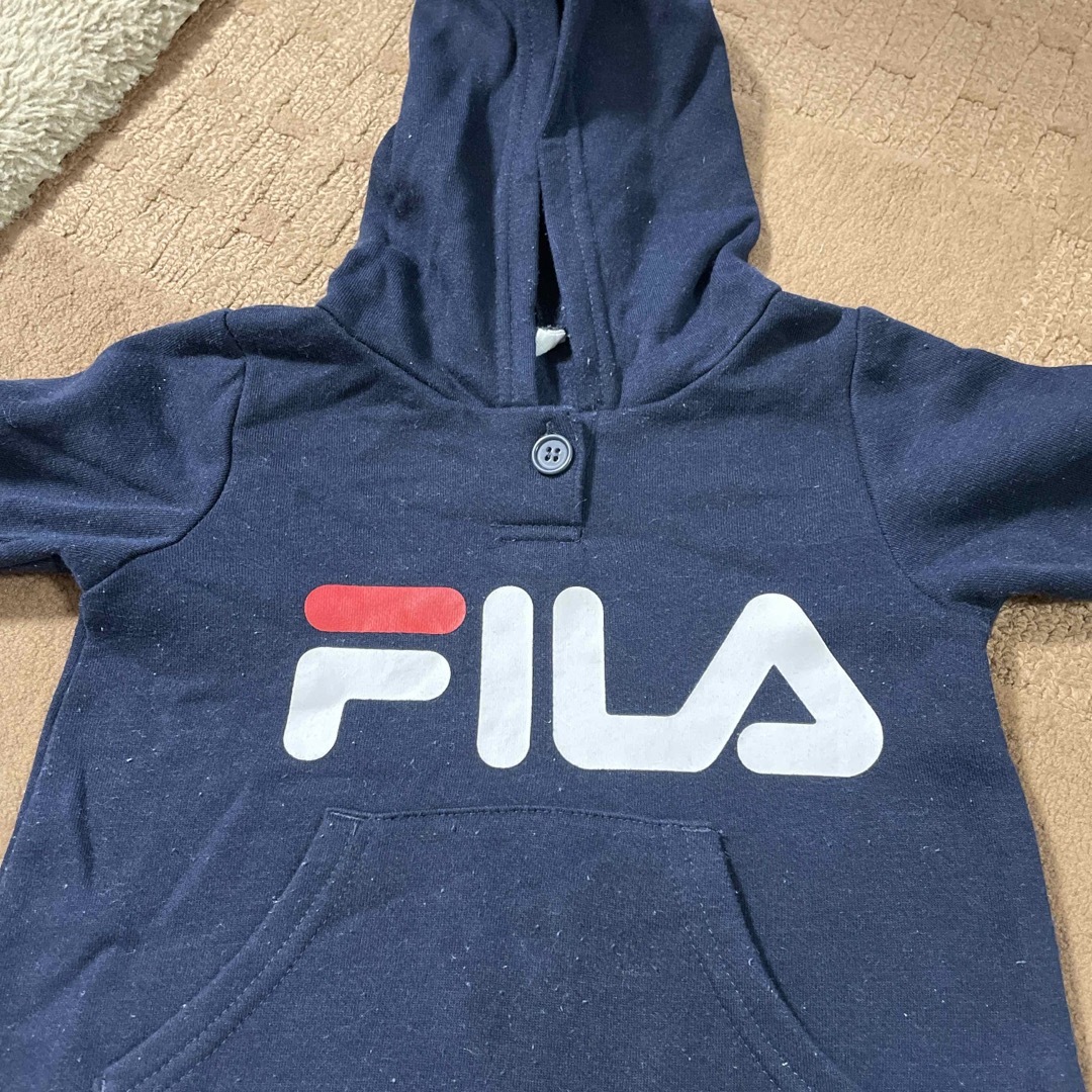 FILA(フィラ)のフード付ワンピース　80cm キッズ/ベビー/マタニティのベビー服(~85cm)(ワンピース)の商品写真