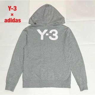 ワイスリー(Y-3)の【希少】Y-3×adidas　ジップアップパーカー　コラボ　ビッグロゴ(パーカー)