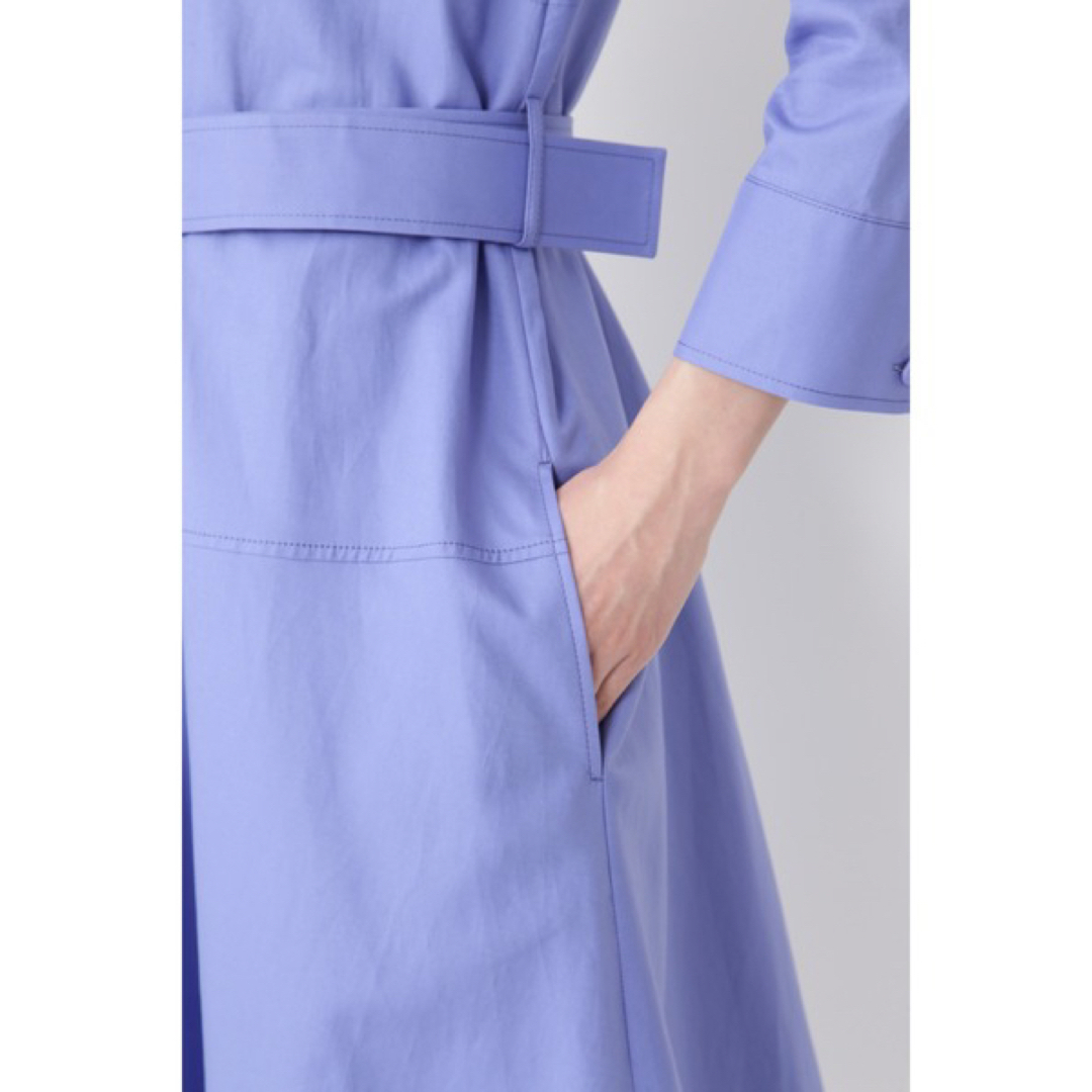 JILLSTUART(ジルスチュアート)の美品 JILLSTUART Endy ROBE ノーカラーシャツワンピース レディースのワンピース(ひざ丈ワンピース)の商品写真