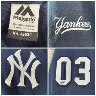 Majestic - マジェスティック ジャケット MLB ヤンキース 刺繍ロゴ